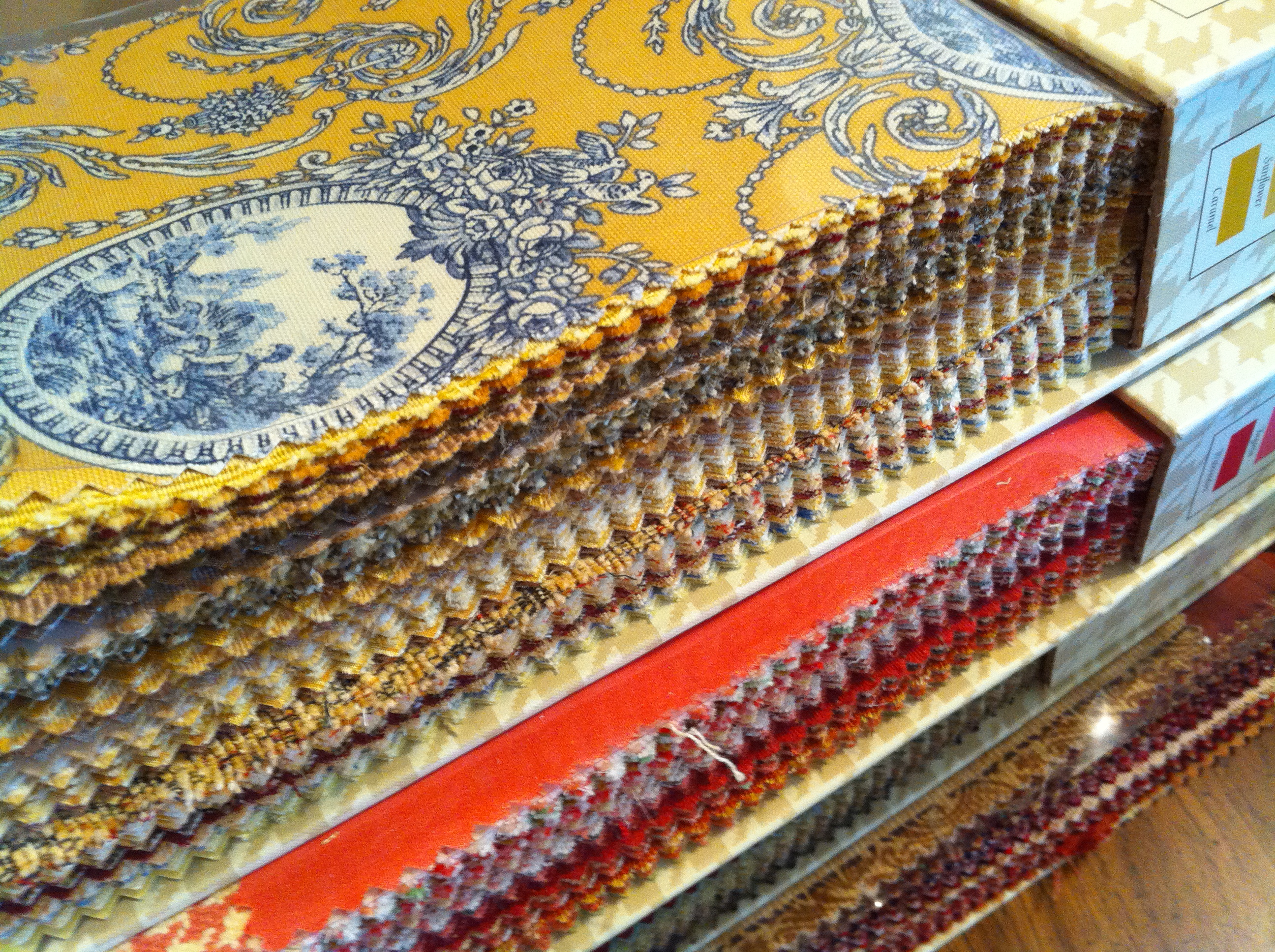 Fabric samples reupholstery